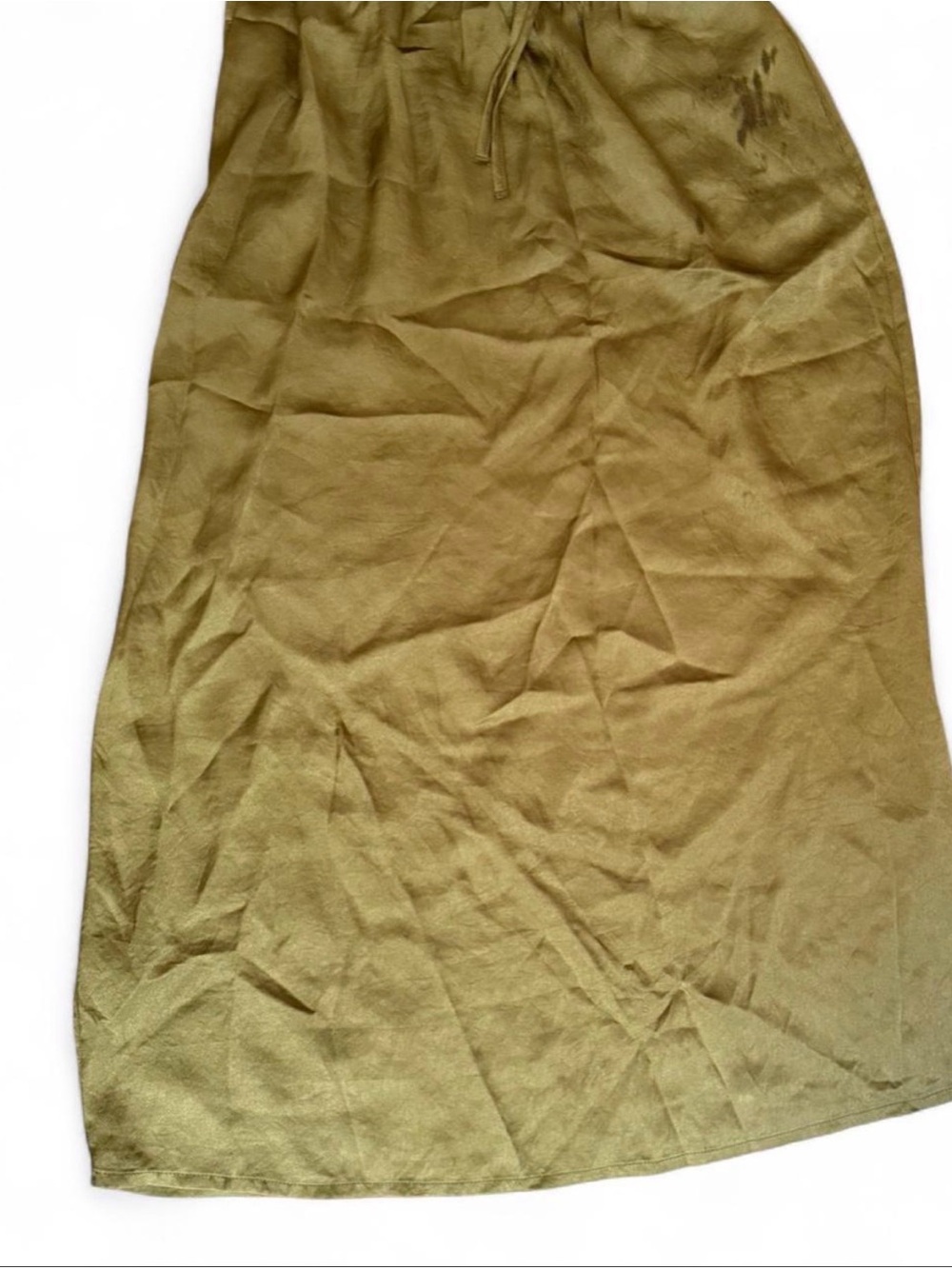 American Vintage Olive Drawstring Maxi Skirt